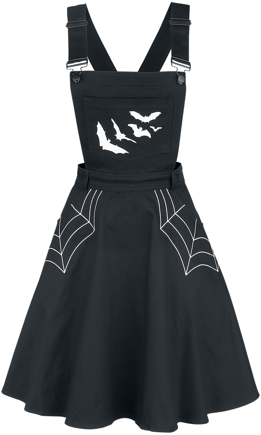 Miss Muffet Pinafore Dress Kurzes Kleid schwarz von Hell Bunny