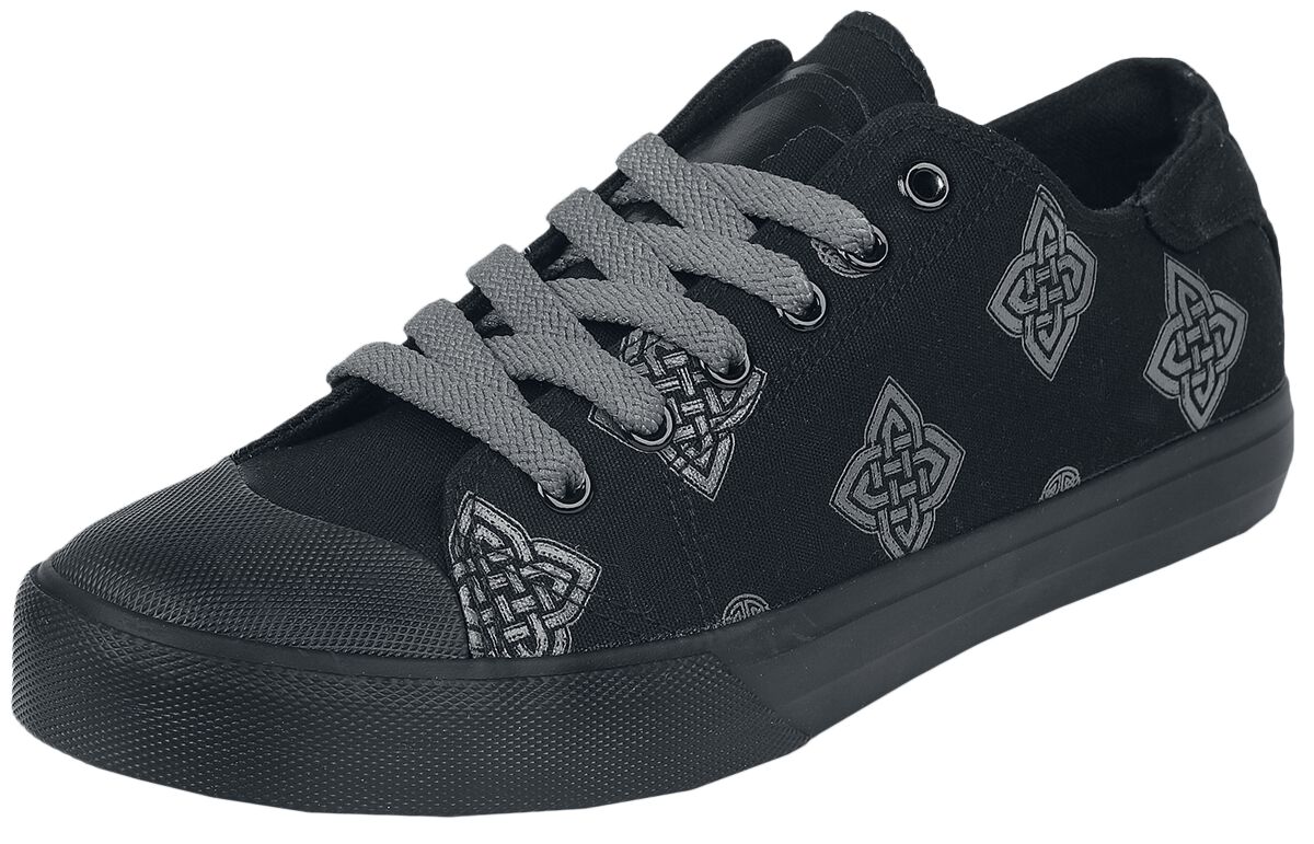 LowCut Sneaker mit keltischen Print Sneaker schwarz von Black Premium by EMP