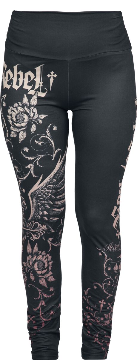 4068143241380 - Skulls & Details Leggings schwarz in M