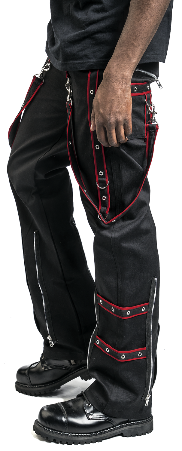 Poizen Industries Blade Pants Red Stoffhose schwarz rot