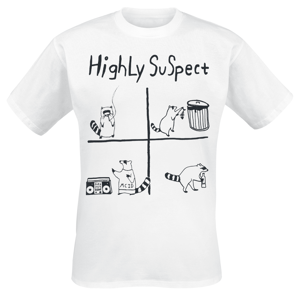 Highly Suspect - Trash Coon Comic - T-Shirt - white image