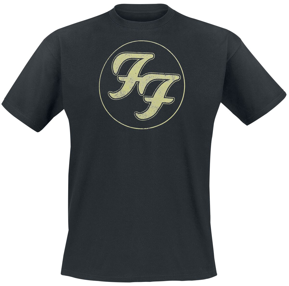 Foo Fighters T-Shirt - Logo In Circle - S bis XXL - für Männer - Größe L - schwarz  - Lizenziertes Merchandise!