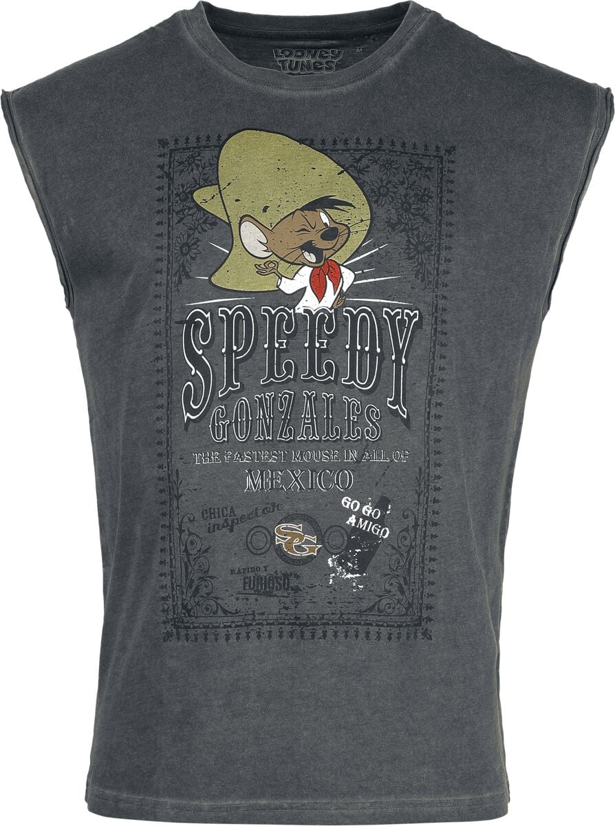 Looney Tunes Tank-Top - Speedy Gonzales - S bis 3XL - für Männer - Größe XXL - schwarz  - EMP exklusives Merchandise!