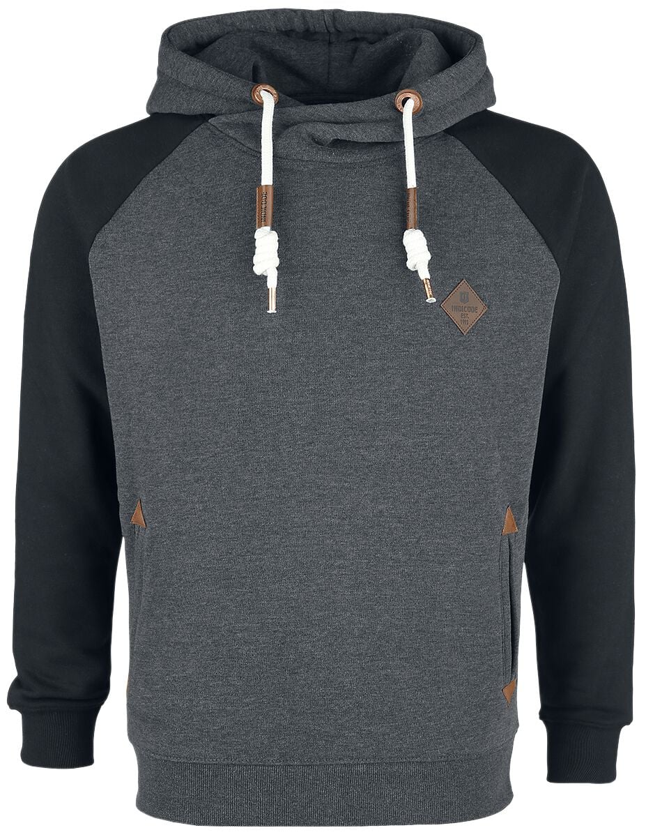 Indicode Kapuzenpullover - Marybank - S bis XXL - für Männer - Größe S - dunkelgrau meliert