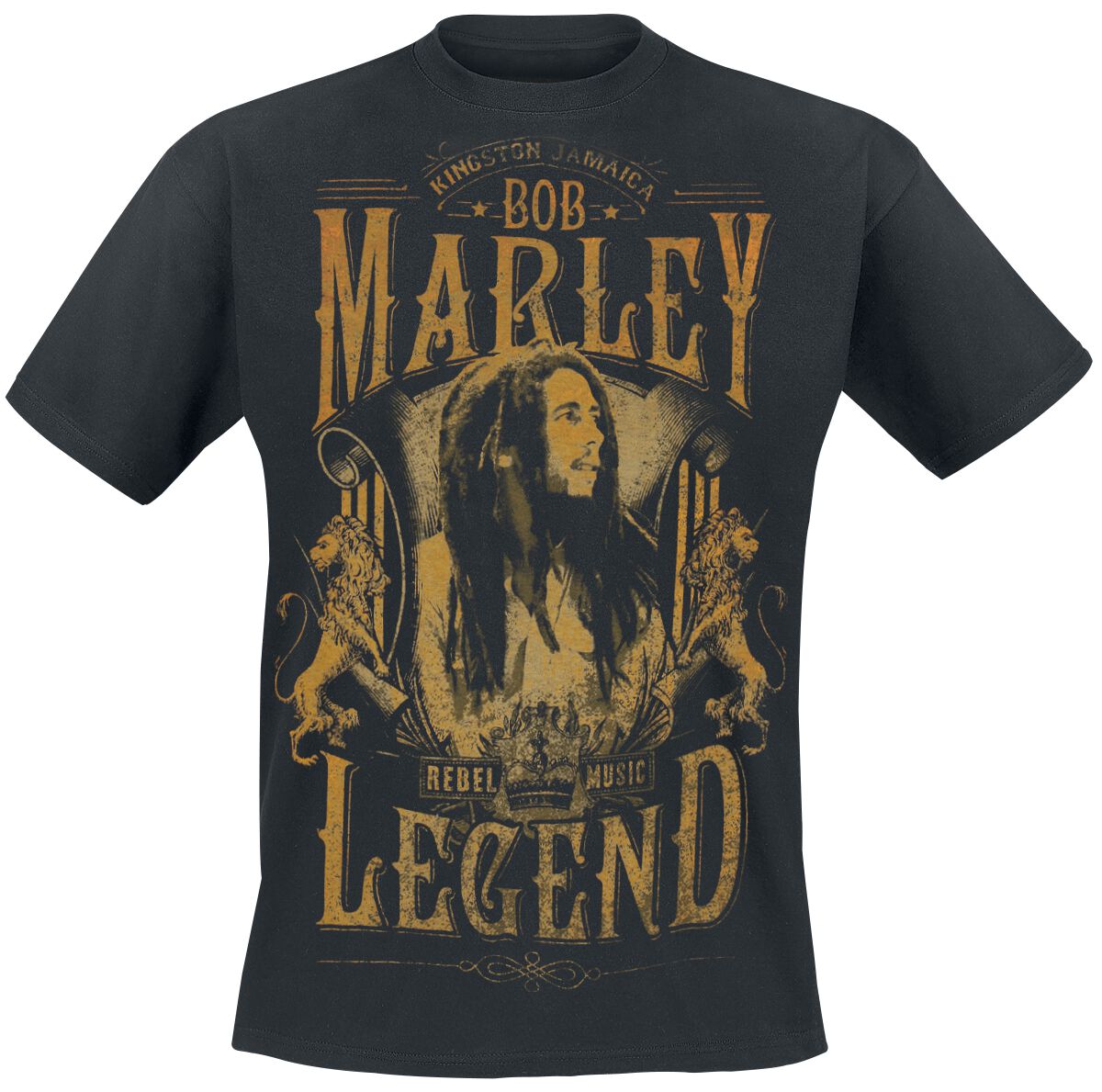 Levně Bob Marley Rebel Legend Tričko černá