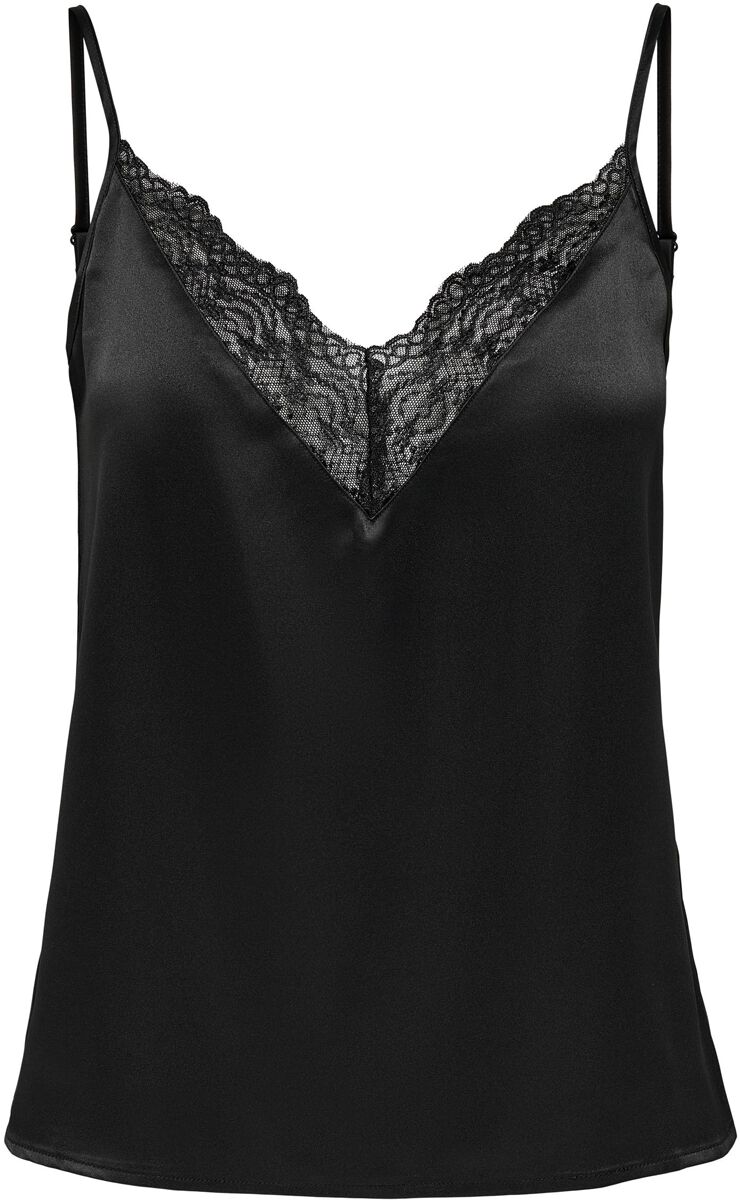 Image of Top di Only - Onlvictoria SL lace mix singlet NOOS WVN - XS a L - Donna - nero