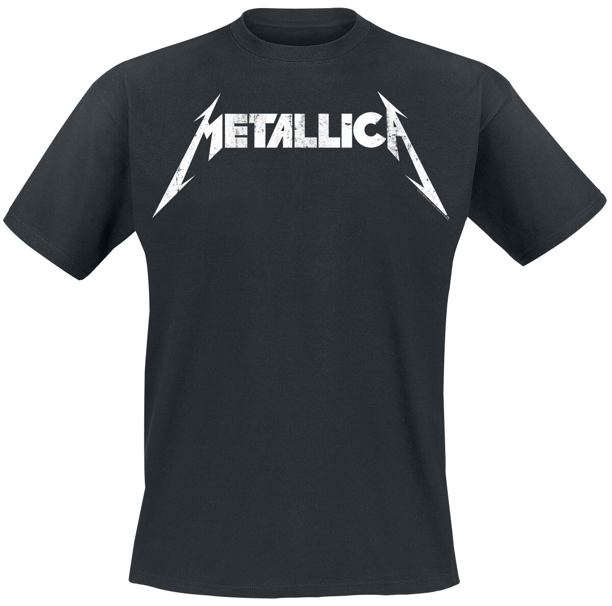 Metallica Textured Logo T-Shirt schwarz