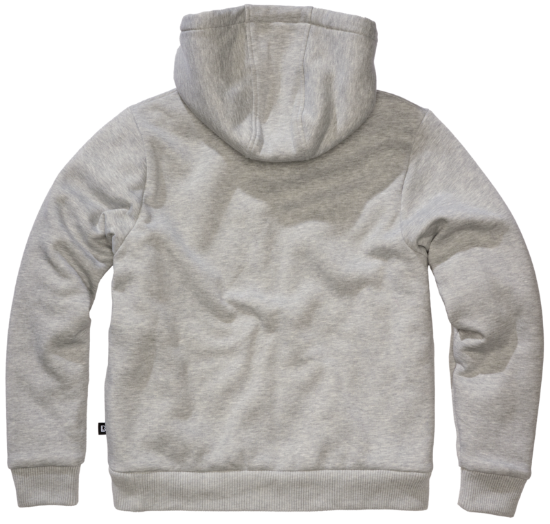 4051773270844 - Sweatjacket Teddylining Kapuzenpullover grau meliert in 5XL