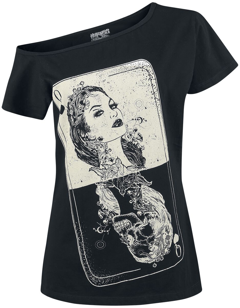 Image of T-Shirt Gothic di Heartless - Tarot Top - S a 4XL - Donna - nero