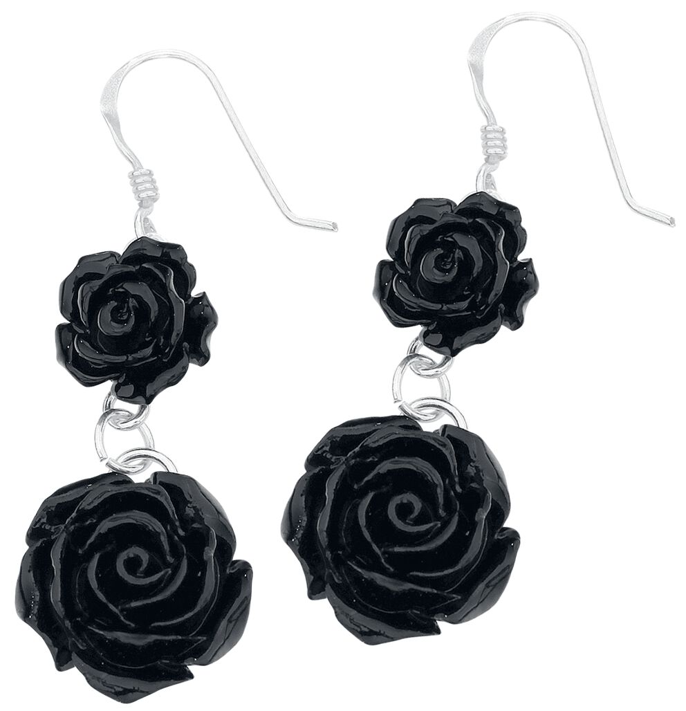 Boucles d'oreilles Gothic de etNox - Black Roses - pour Femme - standard