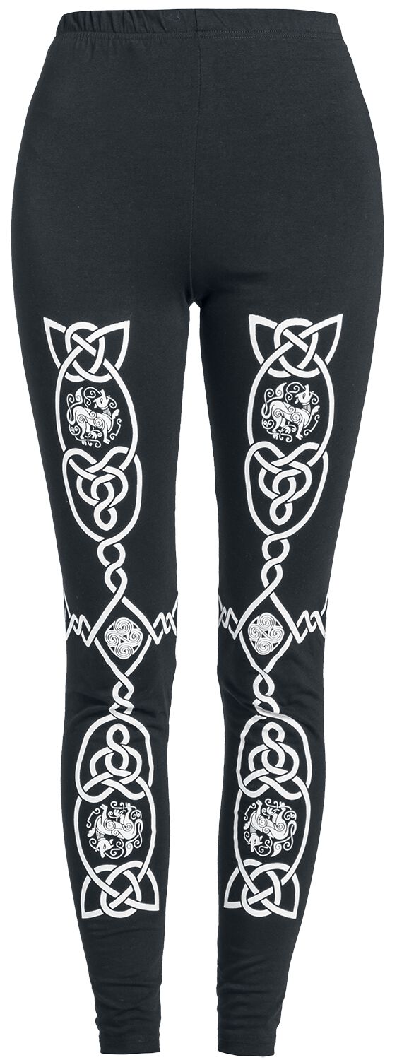 Jawbreaker Celtic Knots Print Leggings Leggings black