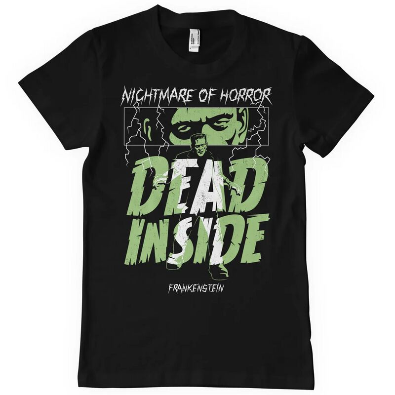 Universal Monsters T-Shirt - Frankenstein - Dead Inside - S bis XXL - für Männer - Größe S - schwarz  - Lizenzierter Fanartikel