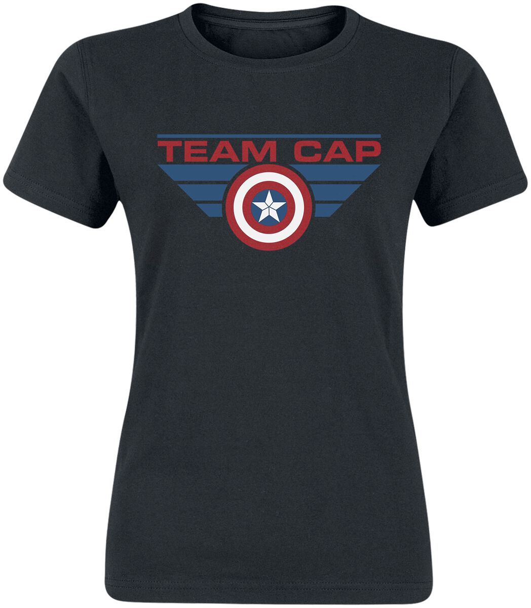 Captain America Team Cap T-Shirt black