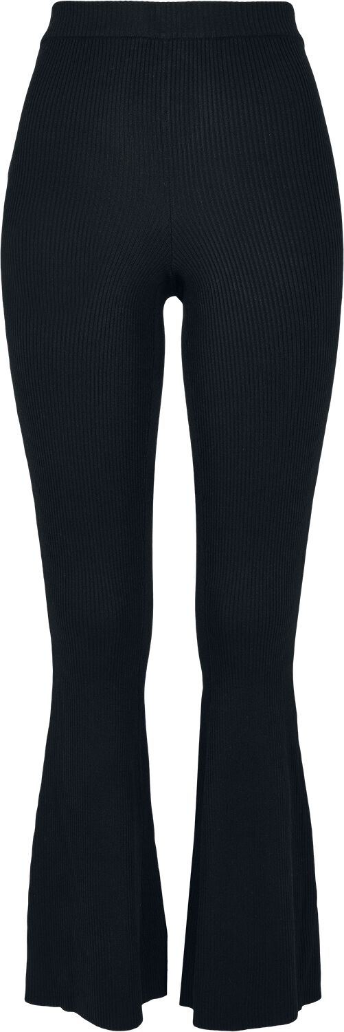 Urban Classics Ladies Rib Knit Bootcut Leggings Leggings black
