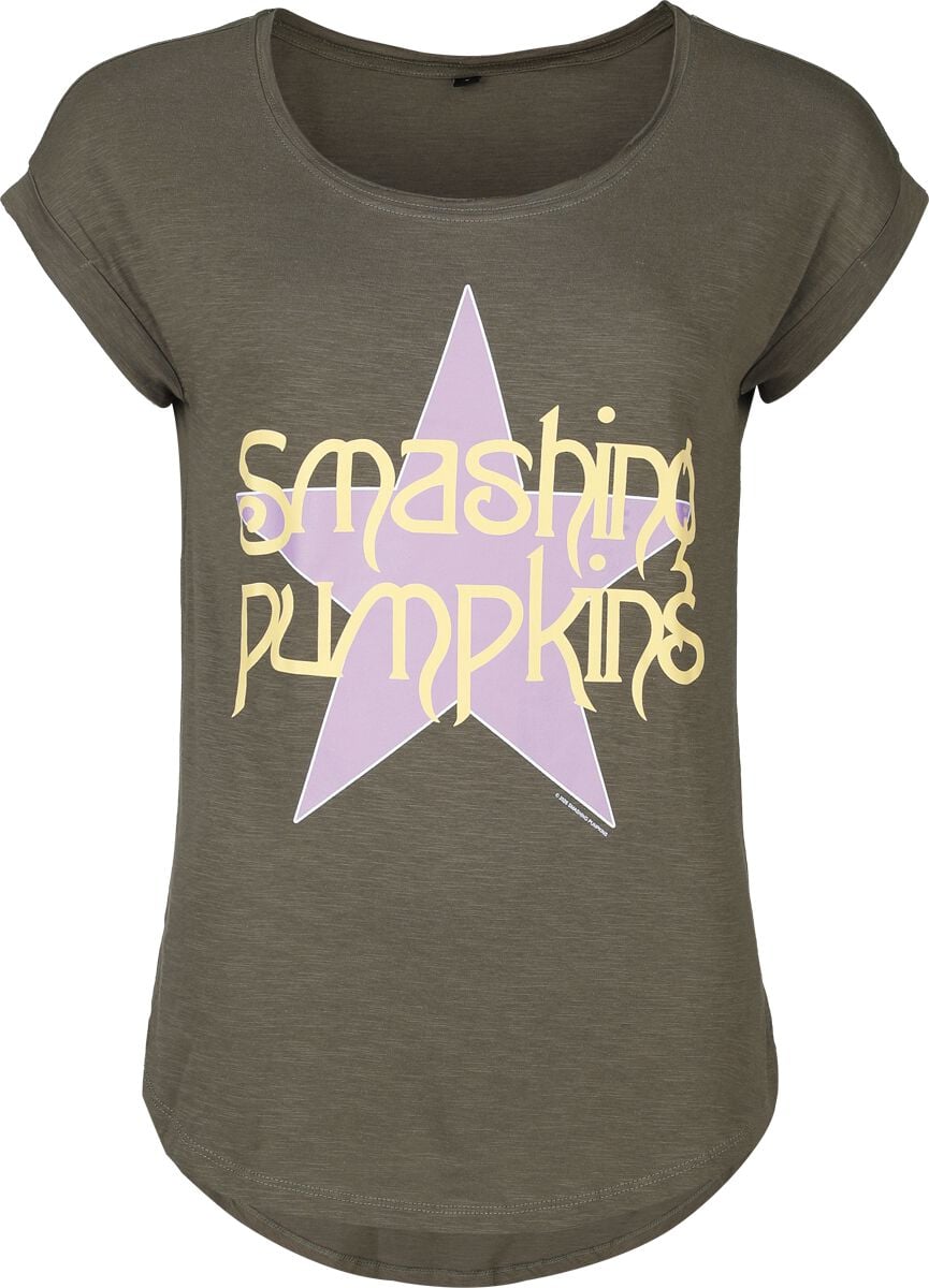Smashing Pumpkins Star T-Shirt oliv in L