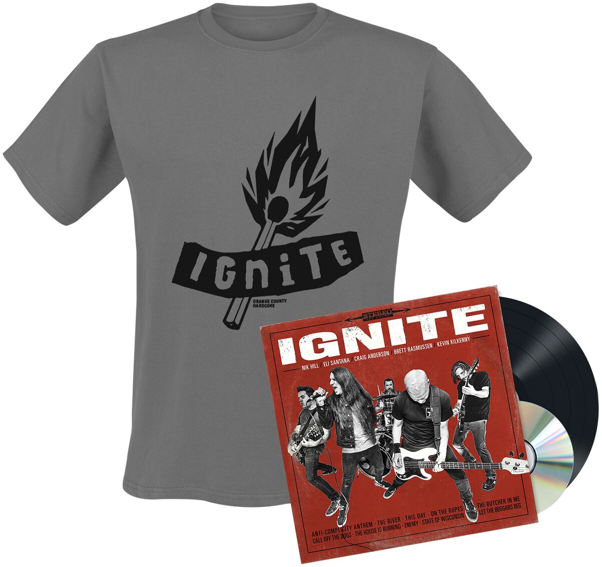 Image of Ignite Ignite LP & CD & T-Shirt schwarz