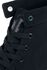 Schwarze Sneaker mit gesticktem Anker und farbigen Details