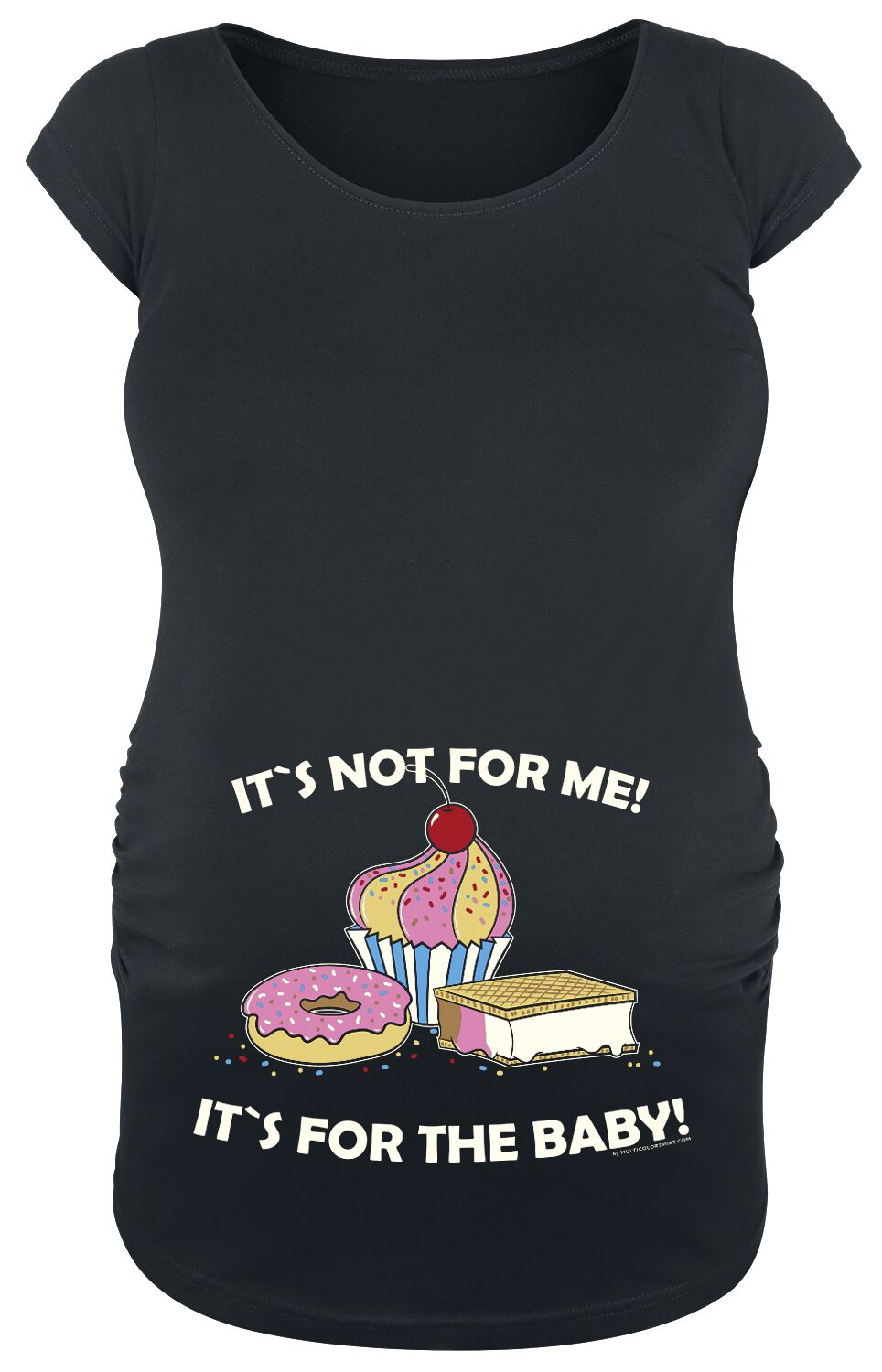 Image of T-Shirt Magliette Divertenti di Moda Premaman - It`s Not For Me! It`s For The Baby! - S a 3XL - Donna - nero
