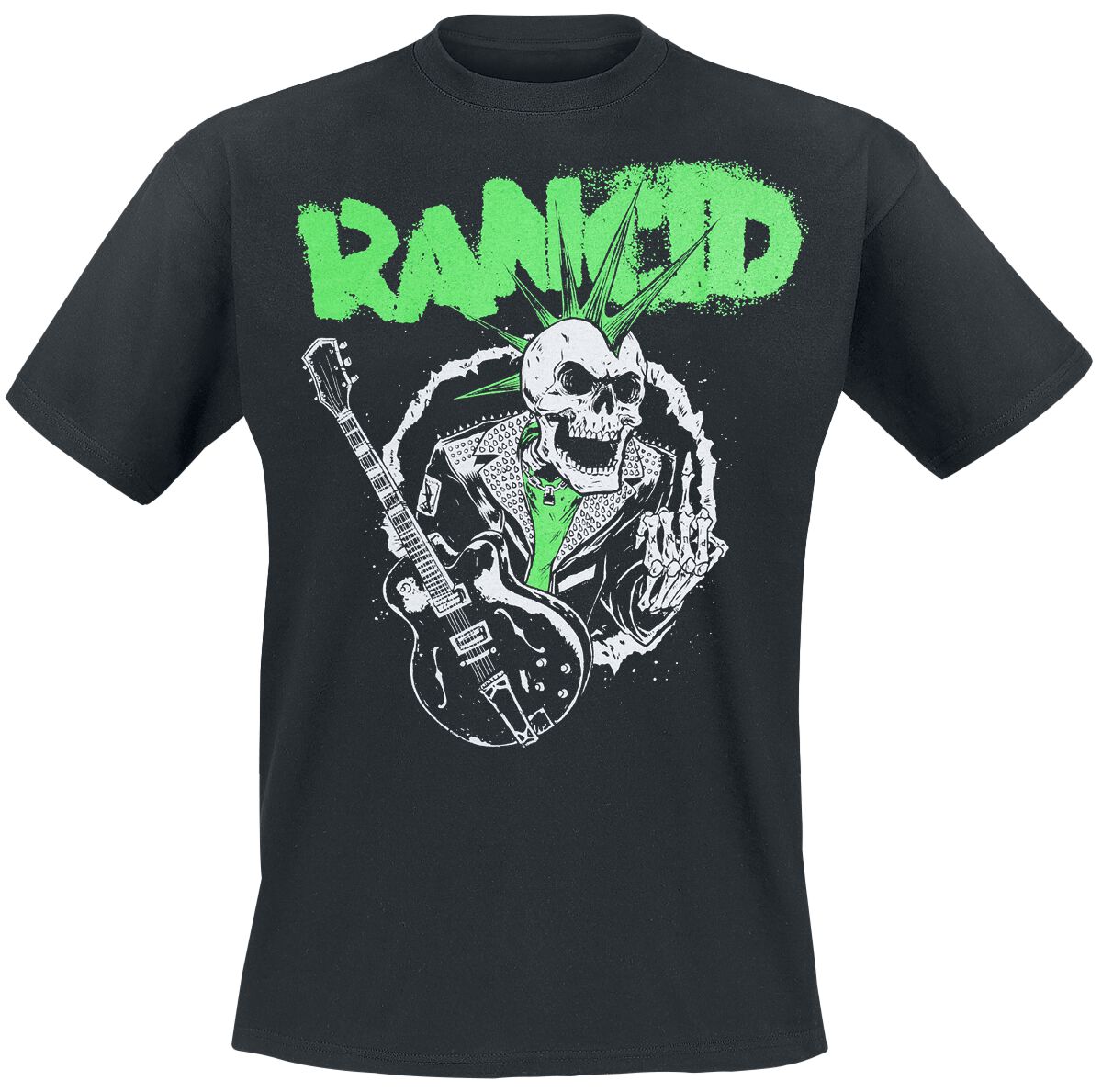 T-Shirt - Skeleton Guitar - S bis XXL - für Männer - Größe S - schwarz - Lizenziertes Merchandise! - Männer - male
