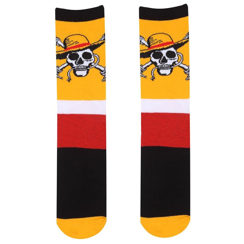 Calzini Anime di One Piece - Cross Bones - S-M a L-XL - Unisex - multicolore