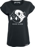 Yin Yang Cats, Black Blood, T-Shirt