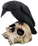 Ravens Remains - Rabe auf Totenschädel, Nemesis Now, Skulpturen