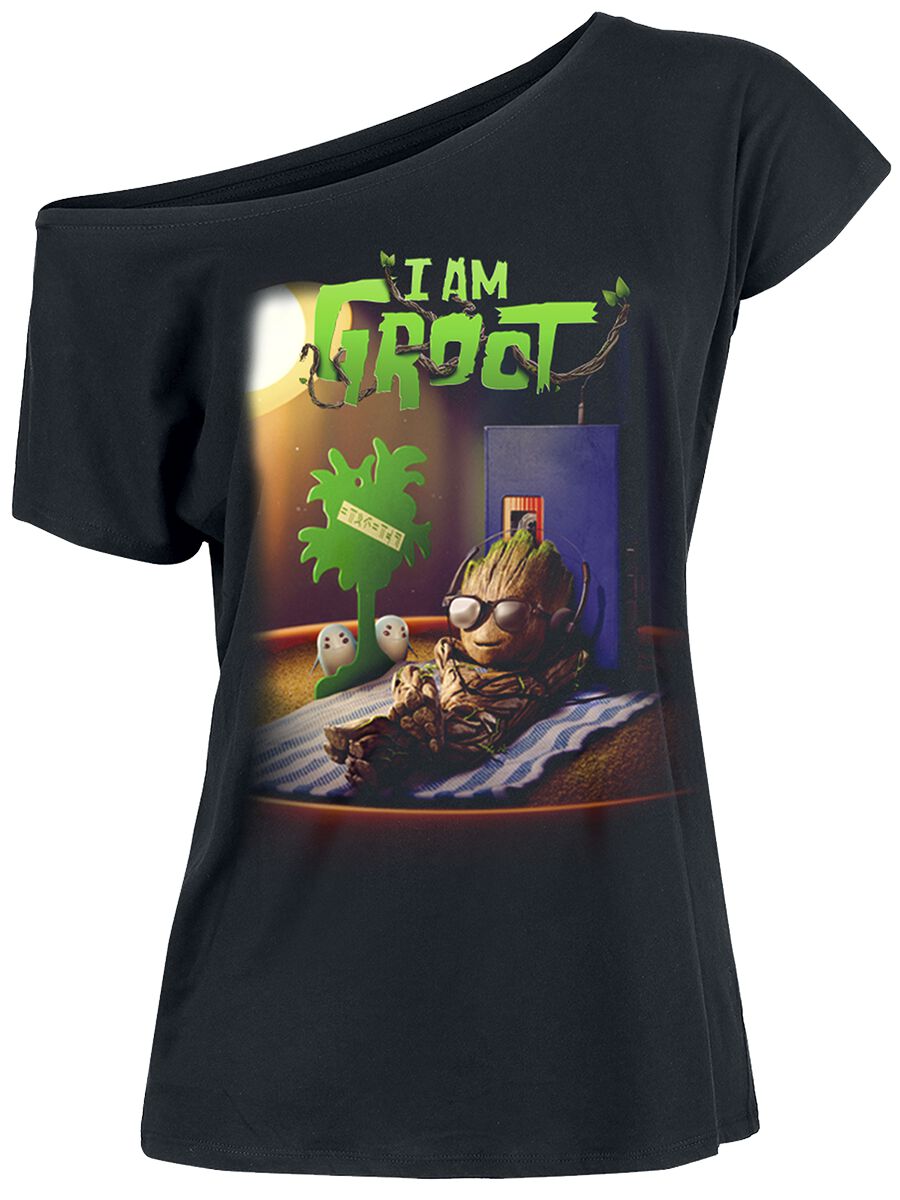 Guardians Of The Galaxy Groot - Chilling T-Shirt schwarz in S