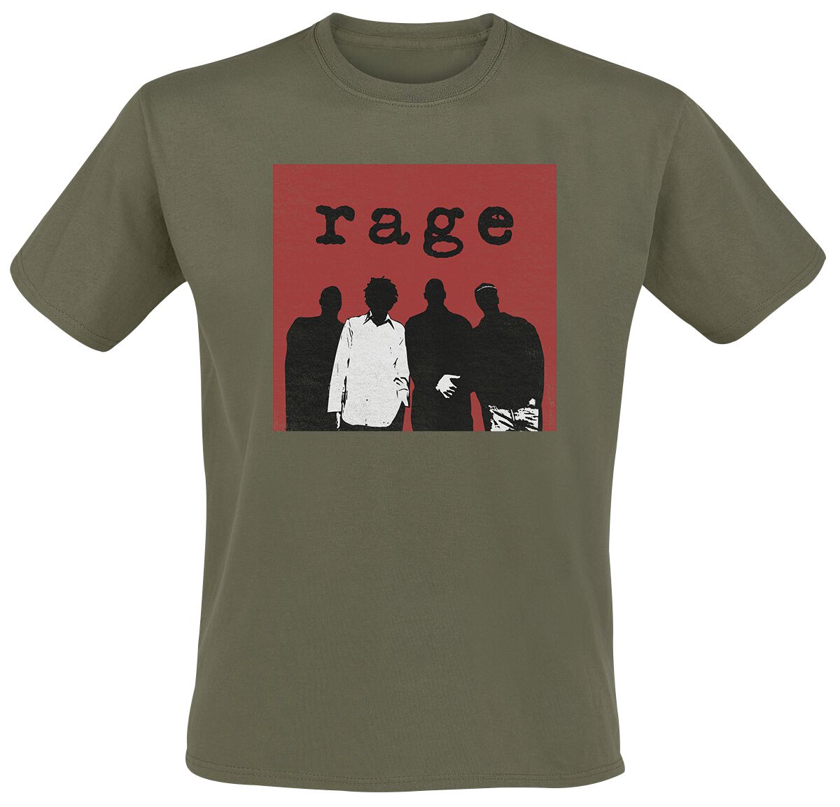 Image of Rage Against The Machine Silhouette Box T-Shirt khaki