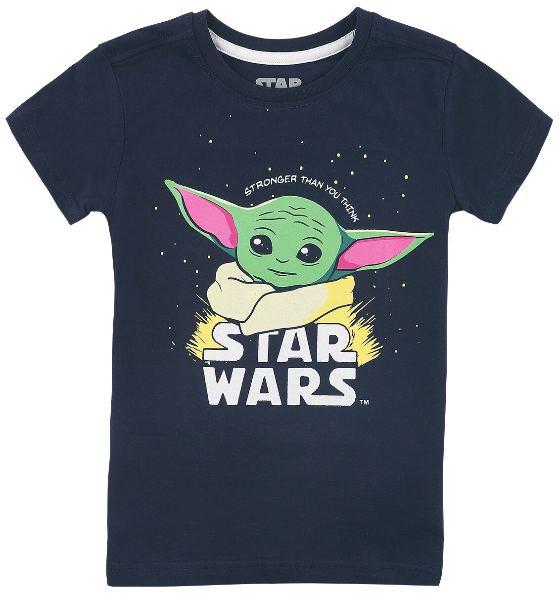 Image of T-Shirt di Star Wars - Kids - The Mandalorian - Baby Yoda - Grogu - 98/104 a 146/152 - ragazzi & ragazze - blu scuro