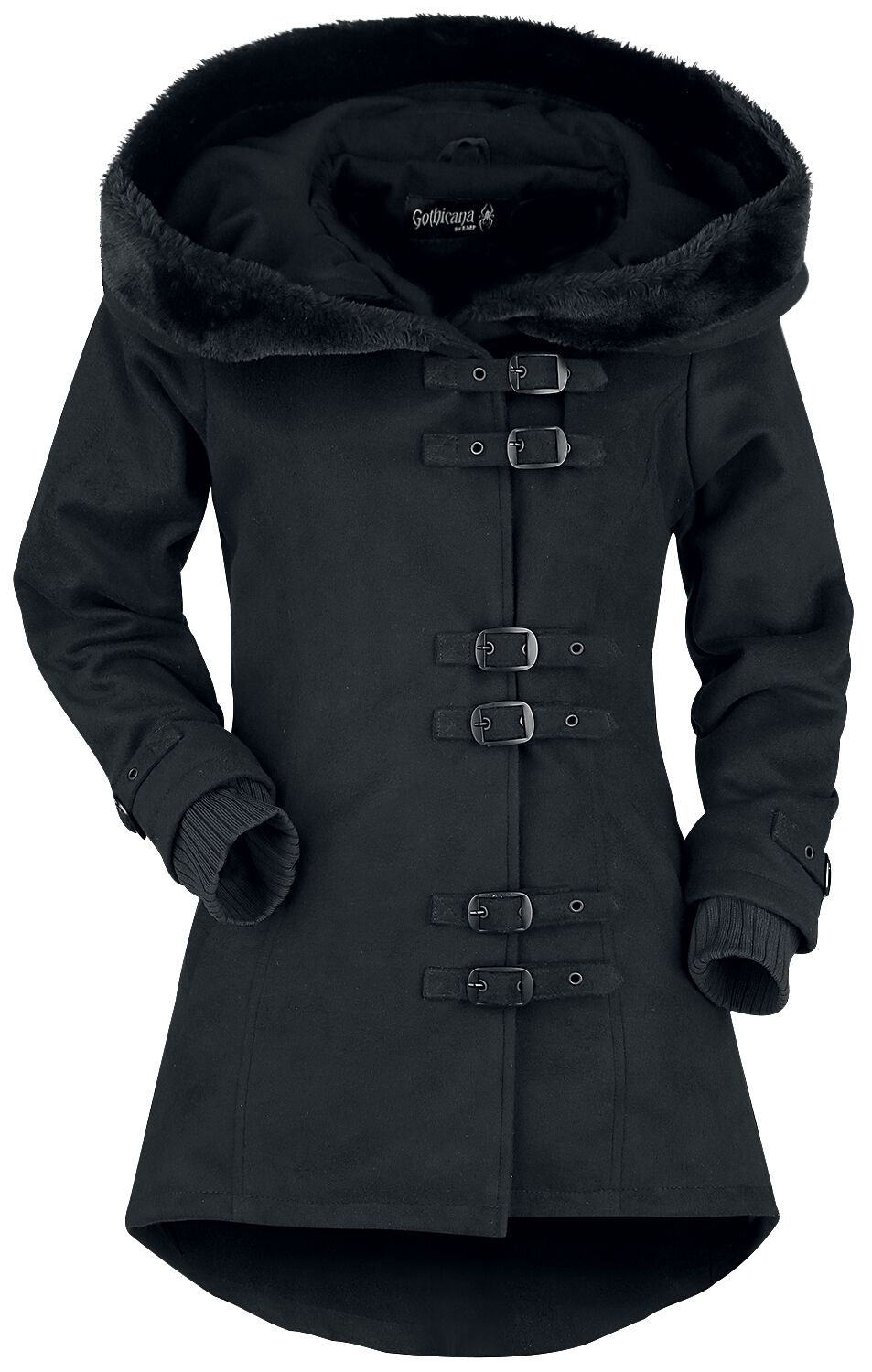 Image of Giacca invernale Gothic di Gothicana by EMP - Across The Night - S a XXL - Donna - nero
