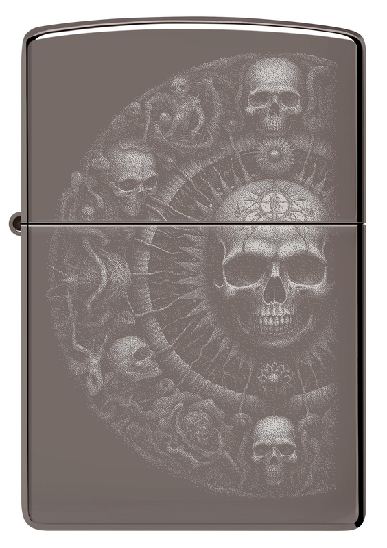 🏷️ Briquet  de ZIPPO - Skull Mandala - pour Indifférent