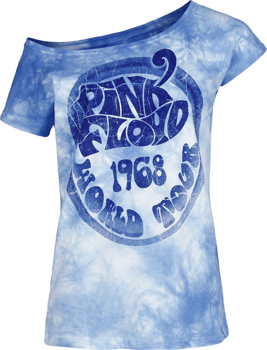 T-Shirt  di Pink Floyd - World Tour - S a 4XL - Donna - blu/bianco