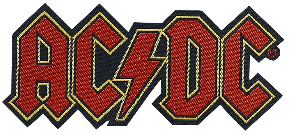 Logo Cut-Out Patch rot/schwarz von AC/DC