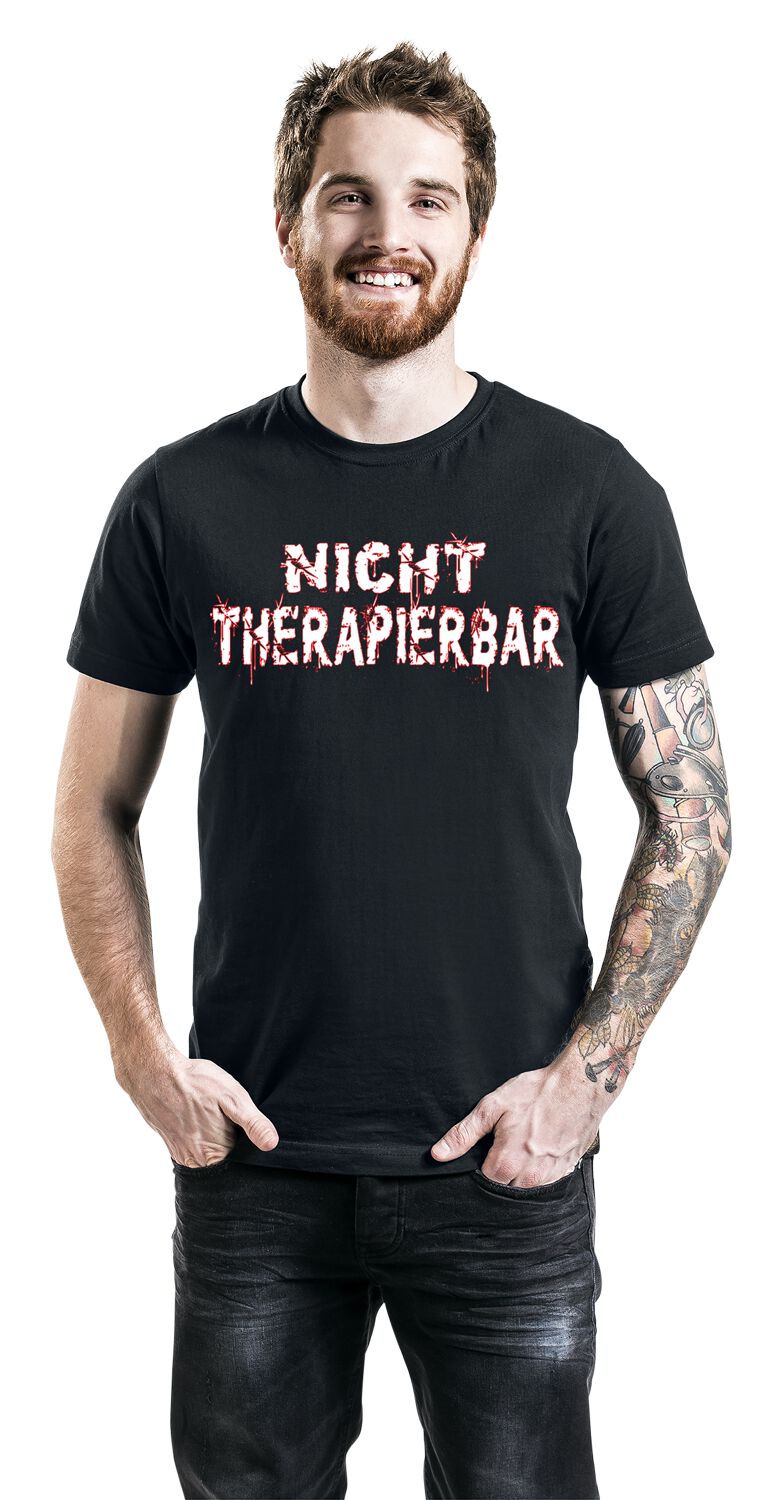 Nicht therapierbar T-Shirt schwarz von Sprüche
