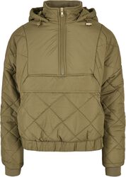 Ladies Oversized Diament Quilted Pull Over Jacket