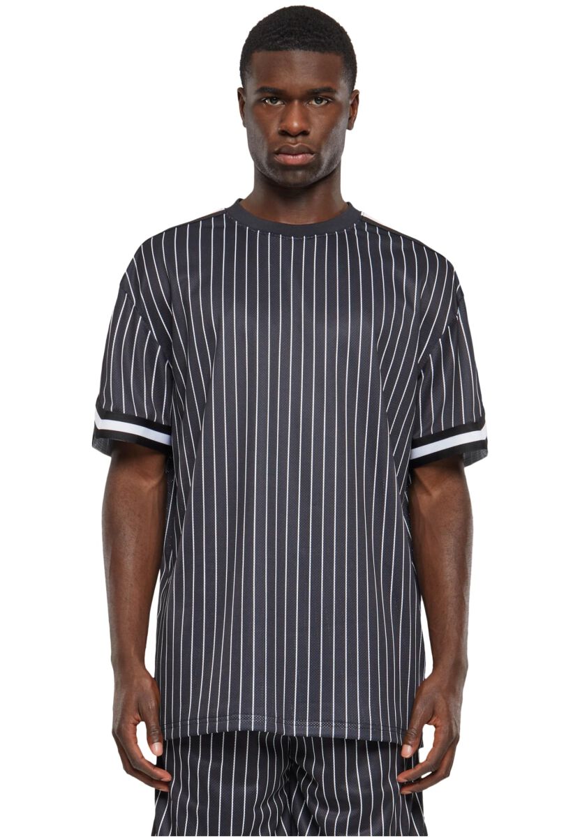 Image of T-Shirt di Urban Classics - Oversized mesh T-shirt - S a 3XL - Uomo - nero/bianco