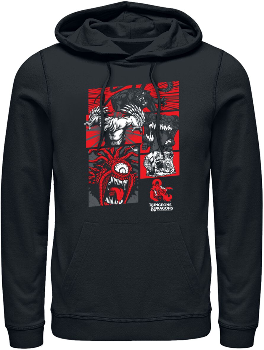 Dungeons and Dragons MONSTERS COMIC Kapuzenpullover schwarz