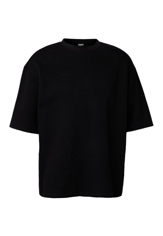 Urban Classics  T-Shirt - Thermal Waffle T-shirt - for Men - black