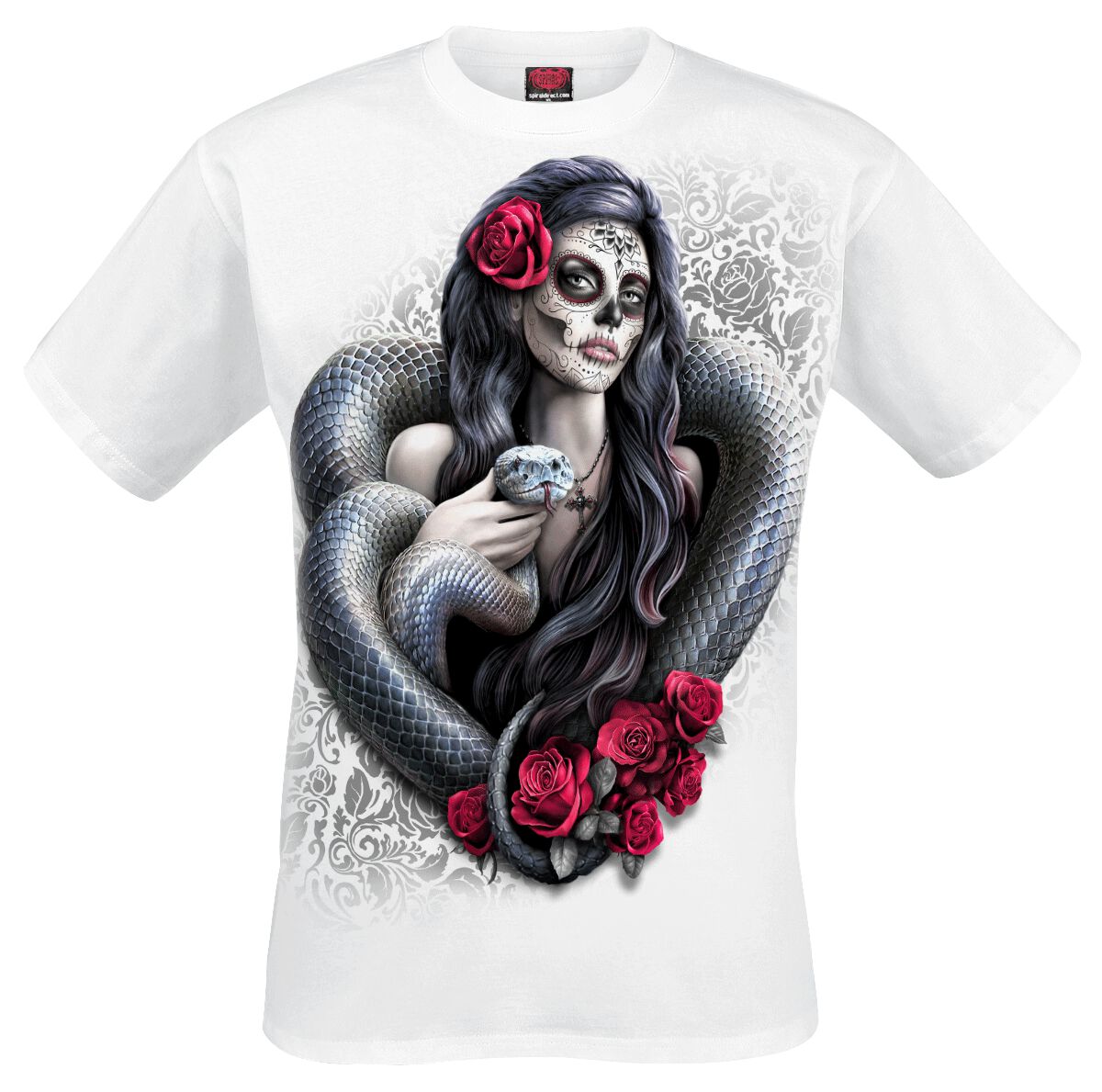 T-Shirt Manches courtes Gothic de Spiral - Poison Heart - S à XL - pour Homme - blanc