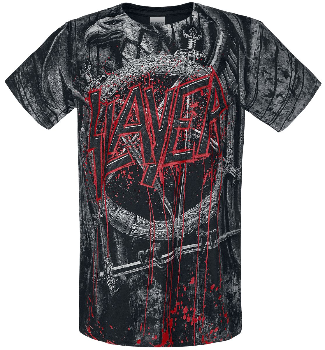 Image of T-Shirt di Slayer - Black Eagle Allover - S a L - Uomo - stampa allover