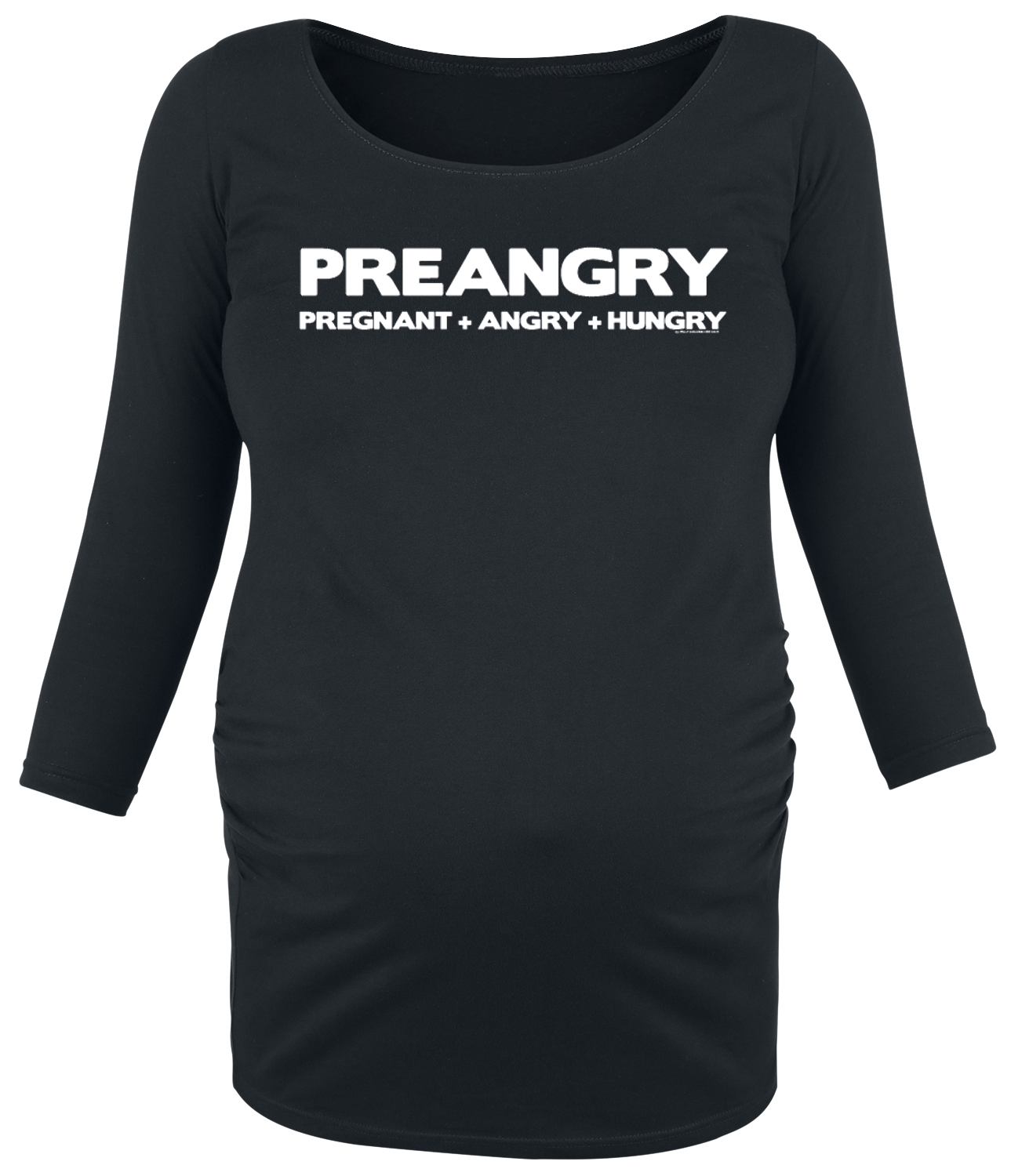Maternity fashion - Preangry Pregnant + Angry + Hungry - Girls longsleeve - black image