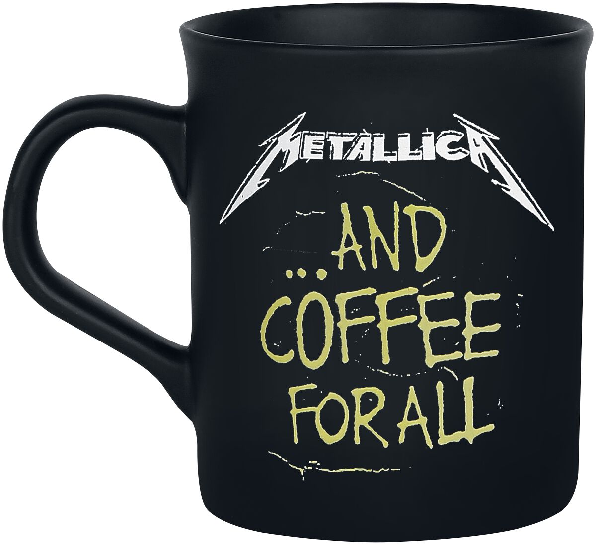 Metallica ... And Coffee For All Tasse mattschwarz