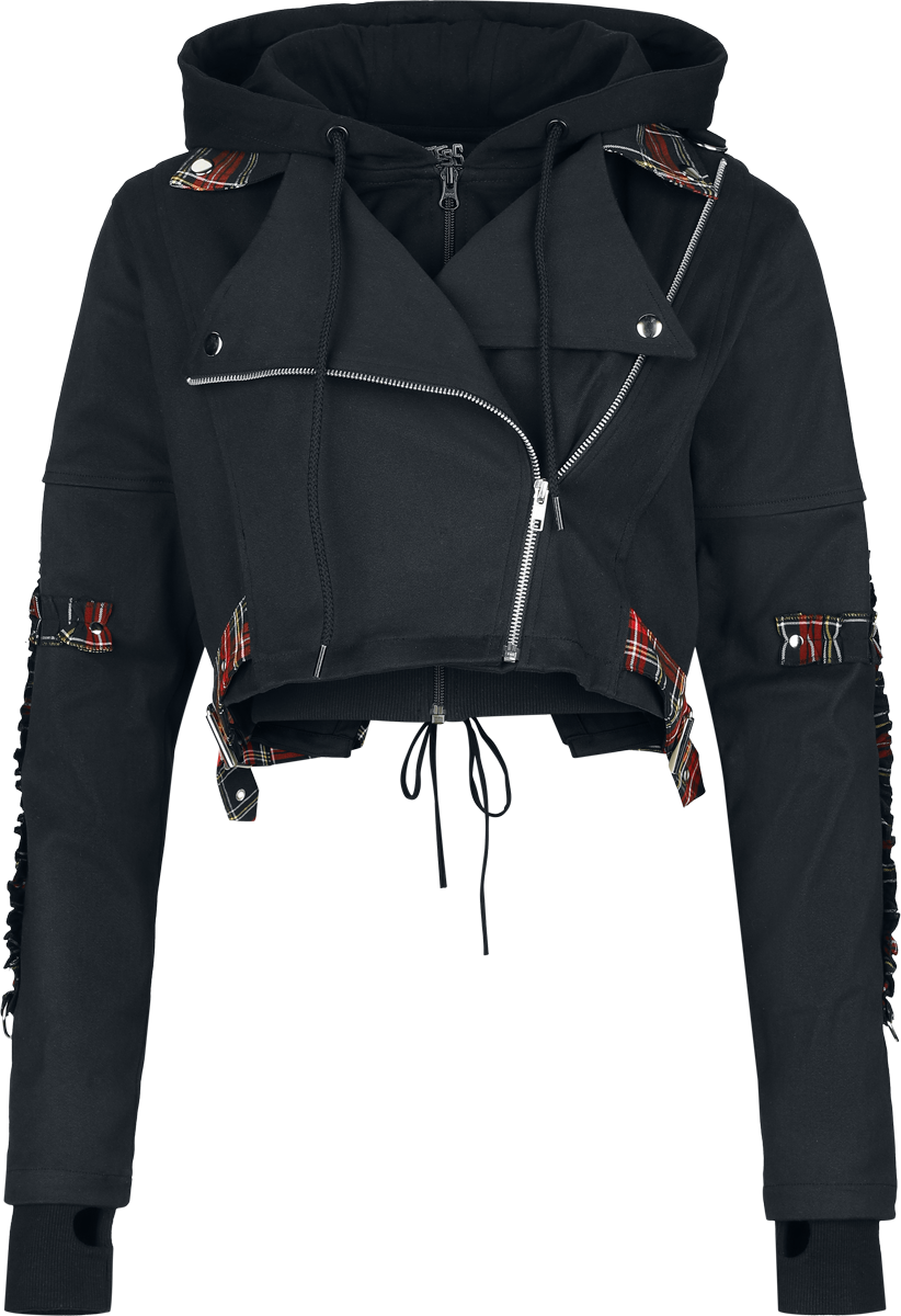 Heartless  Mid-Season Jackets - Graveyard Jacket - for Women - black-red
