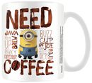 Minions - Need Coffee, Minions, Tasse