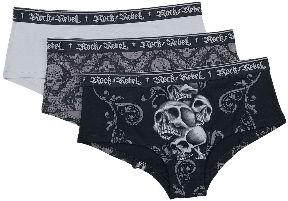 Panty-Set mit Skulls
