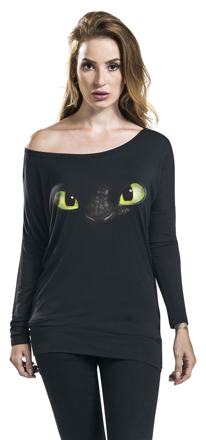 Drachenzähmen leicht gemacht Ohnezahn Langarmshirt schwarz