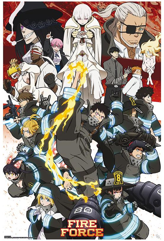 Fire Force Key Art Season 2 Poster multicolour