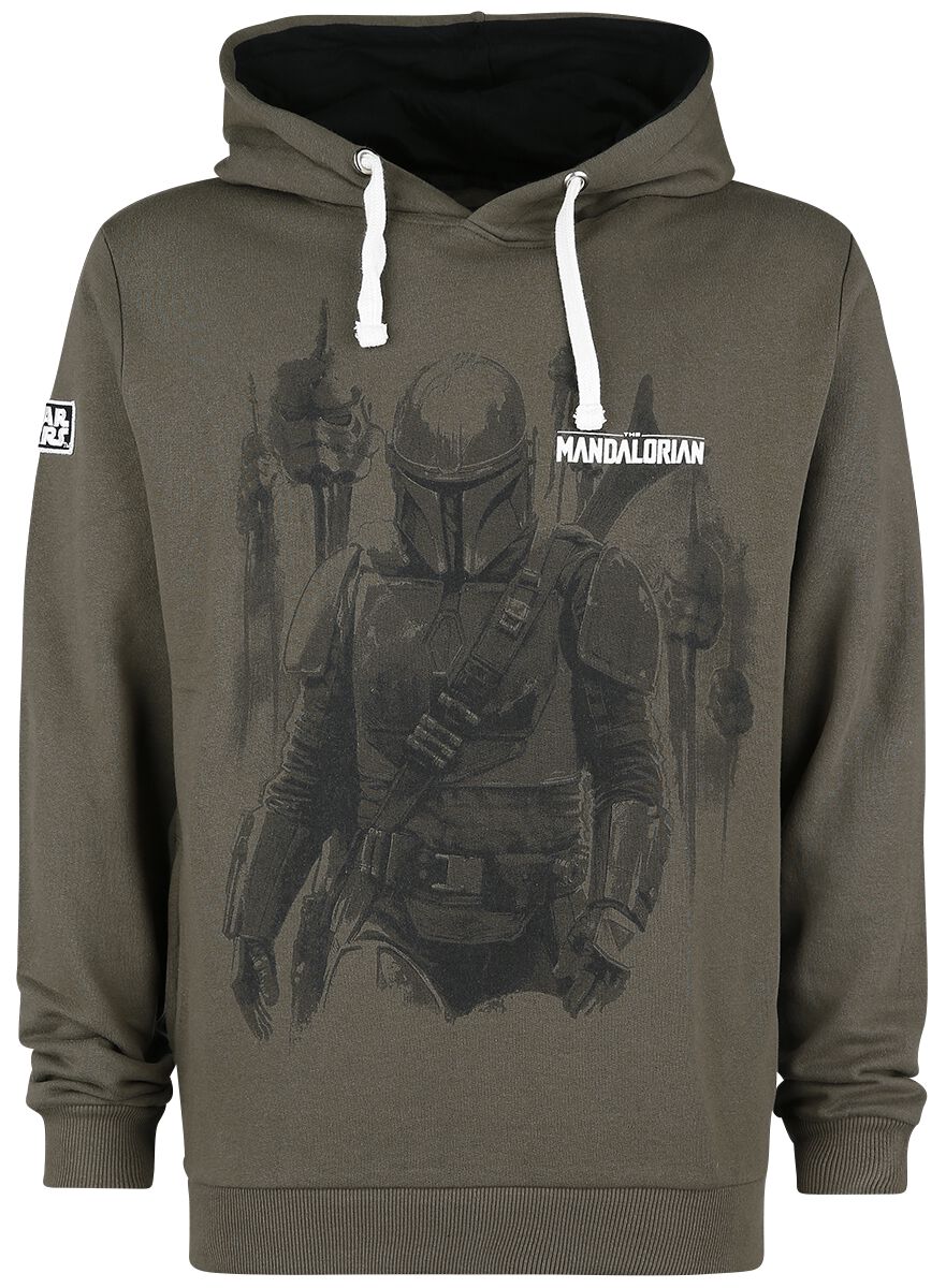 Star Wars Kapuzenpullover - The Mandalorian - Bounty Hunter - S bis XXL - für Männer - Größe M - khaki  - EMP exklusives Merchandise!