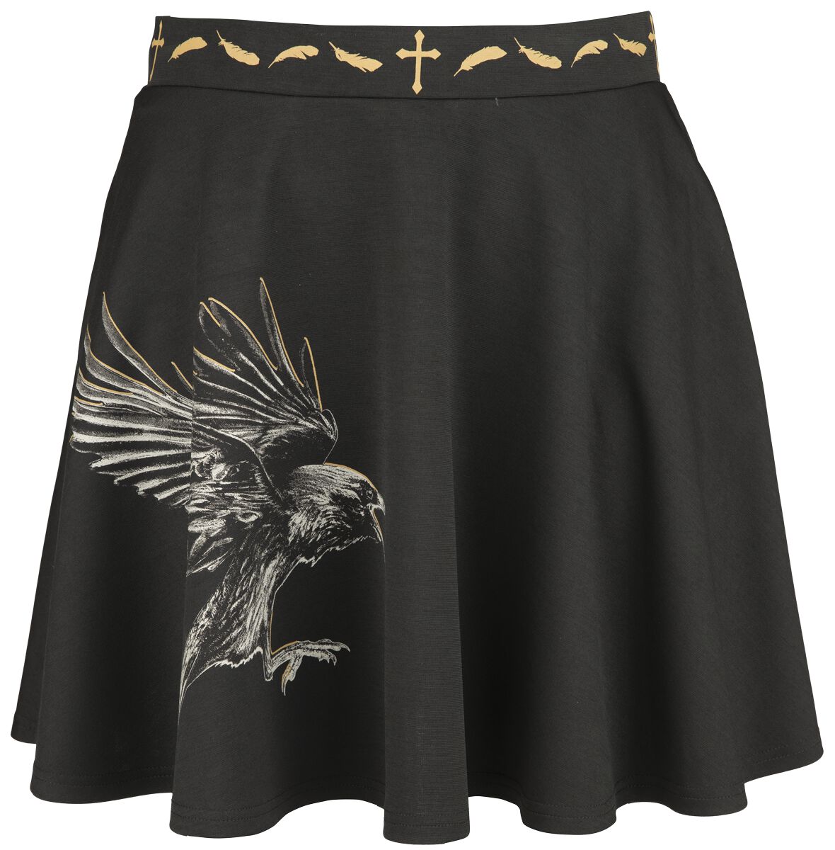 Image of Minigonna Gothic di Gothicana by EMP - Gothicana X The Crow skirt - S a XXL - Donna - nero