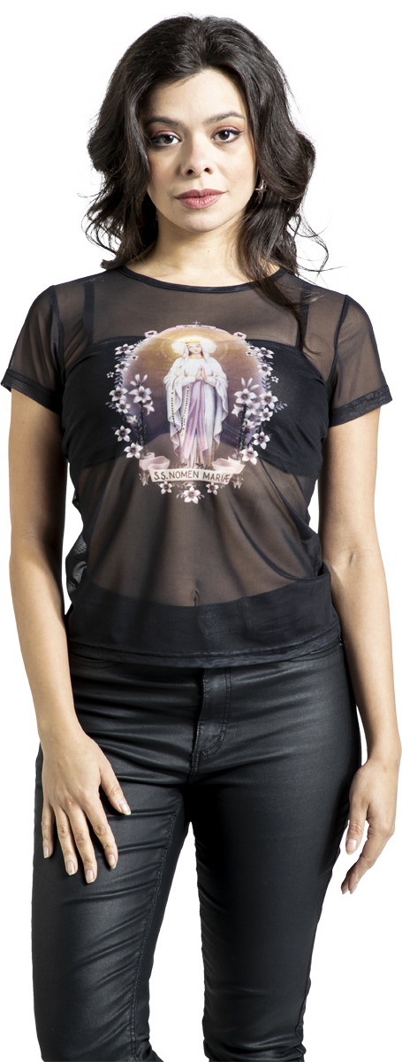 Thumbnail - Vive Maria Pray and Love T-Shirt schwarz in S